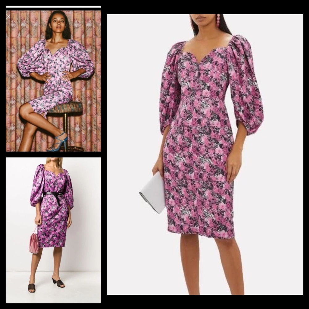 Rotate Irina Sweetheart neckline midi dress
